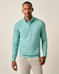 Johnnie-O Motion Performance Quarter-Zip in Green Grass