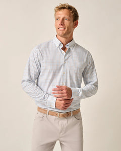 Johnnie-O Paddock Performance Button Up Shirt in Malibu