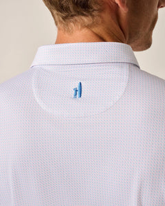 Johnnie-O Tee Time Lightweight Printed Performance Polo in Malibu
