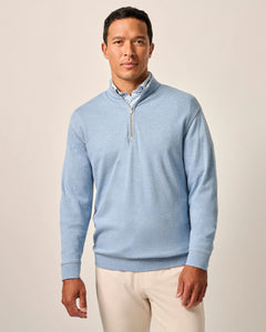 Johnnie-O "Hanks" Lightweight Sully Quarter-Zip Pullover in Lapis