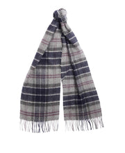 Load image into Gallery viewer, Barbour Merino Cashmere Tartan Scarf in Black Slate
