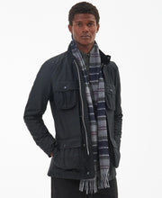 Load image into Gallery viewer, Barbour Merino Cashmere Tartan Scarf in Black Slate
