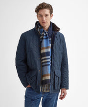 Load image into Gallery viewer, Barbour Field Reversible Wool Scarf in Navy
