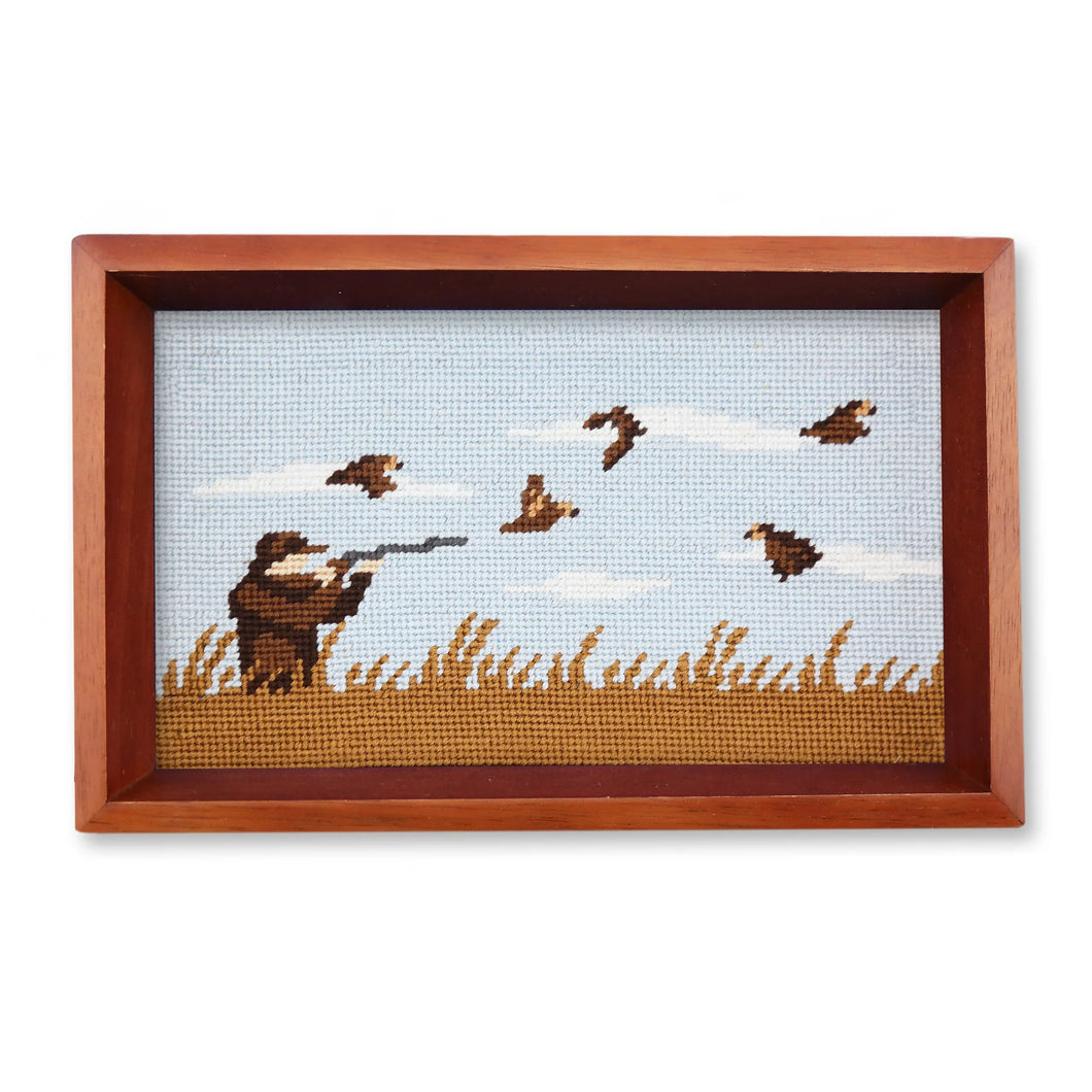 Smathers & Branson Upland Shoot Needlepoint Valet Tray