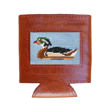 Load image into Gallery viewer, Smathers &amp; Branson Wood Duck Decoy Can Cooler in Antique Blue
