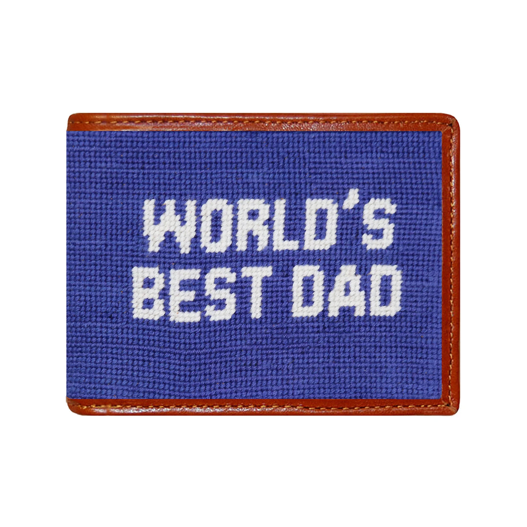 Smathers & Branson World's Best Dad Needlepoint Card Wallet