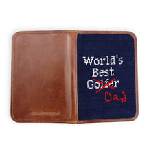 Load image into Gallery viewer, Smathers &amp; Branson Worlds Best Golfer Dad Needlepoint Golf Scorecard Holder

