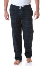 Load image into Gallery viewer, Castaway Flannel Sleep Pant in Black Watch Plaid
