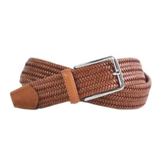 Martin Dingman Lexington Leather Belt in Saddle Tan