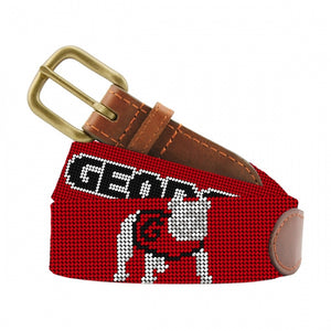 Smathers & Branson Georgia 2022 Back to Back National Championship Needlepoint Belt in Red
