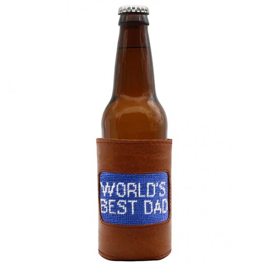 Smathers & Branson World's Best Dad Needlepoint Bottle Cooler
