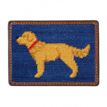 Load image into Gallery viewer, Smathers &amp; Branson Golden Retriever Needlepoint Card Wallet
