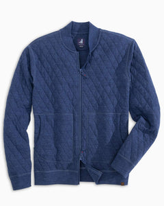 Johnnie-O Bently Quilted Baseball Jacket in Wake