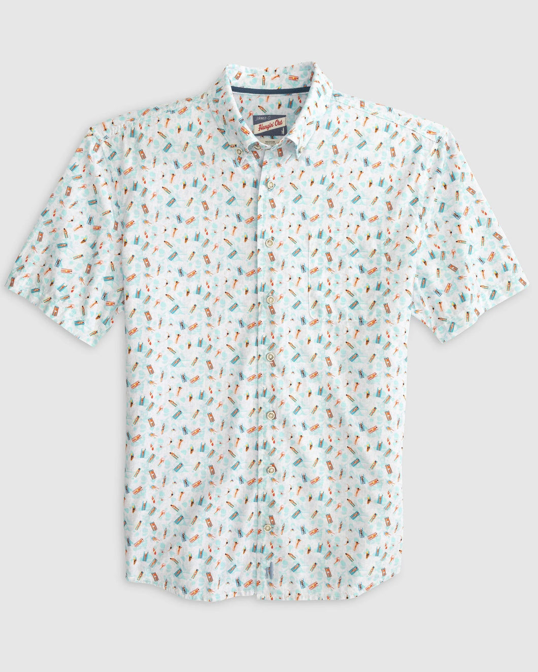 Johnnie-O Floaty Hangin' Out Button Up Shirt in Malibu