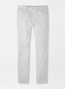 Peter Millar Ultimate Sateen Five-Pocket Pant in Light Grey