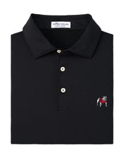 Load image into Gallery viewer, Peter Millar Georgia Standing Bulldog Performance Polo in Black
