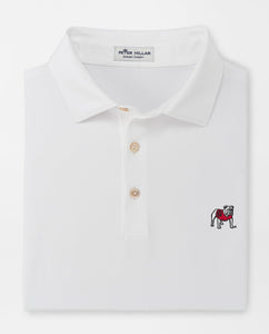 Peter Millar Georgia Standing Bulldog Performance Polo in White