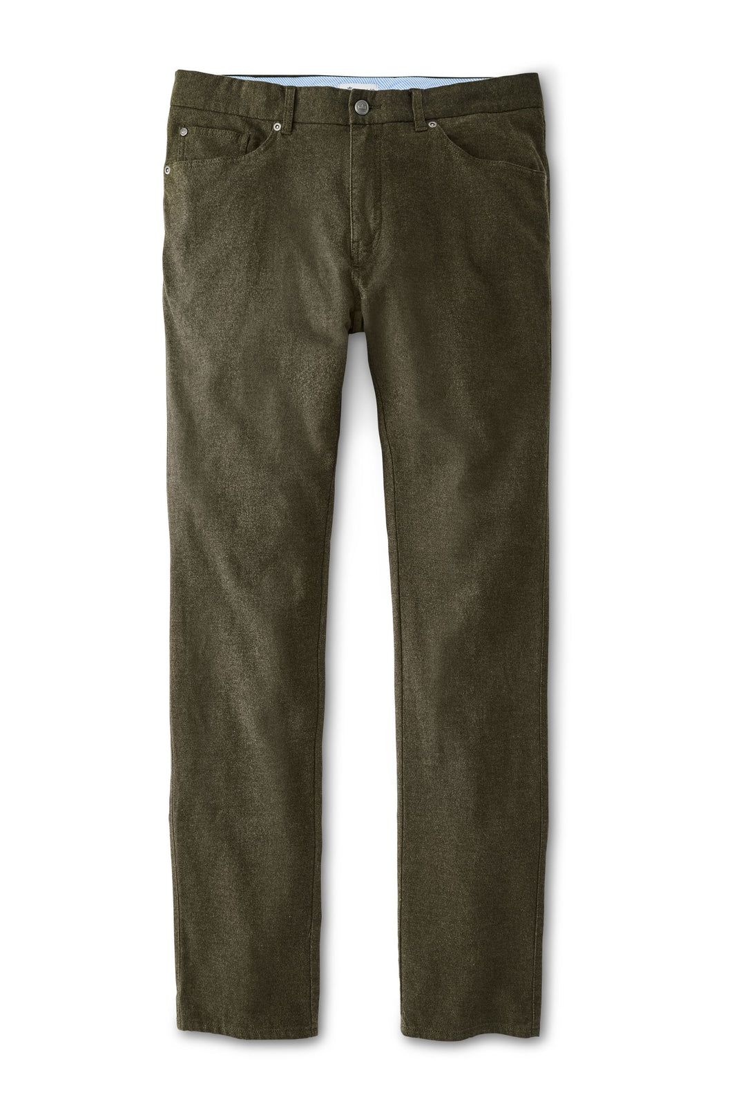 Peter Millar Cotton Flannel Five-Pocket Pant in Loden