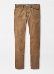Peter Millar Superior Soft Corduroy Five-Pocket Pant in Khaki