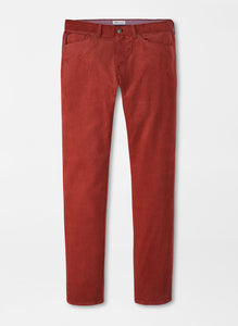 Peter Millar Superior Soft Corduroy Five-Pocket Pant in Spice