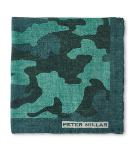 Peter Millar Camo Pocket Square in Balsam