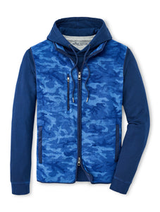 Peter Millar Micro Shearling Fleece Vest in Atlantic Blue