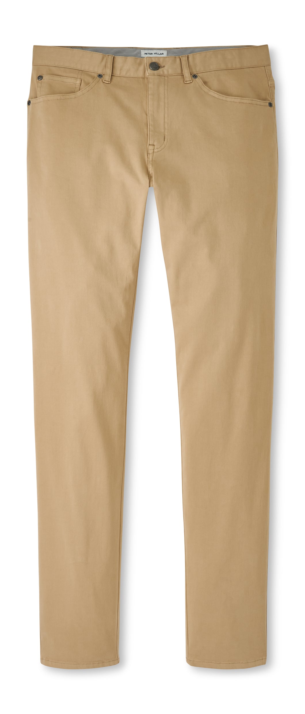 Peter Millar Ultimate Sateen Five-Pocket Pant in Beige