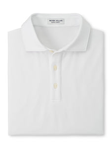 Peter Millar Solid Performance Polo in White (Edwin Spread Collar)