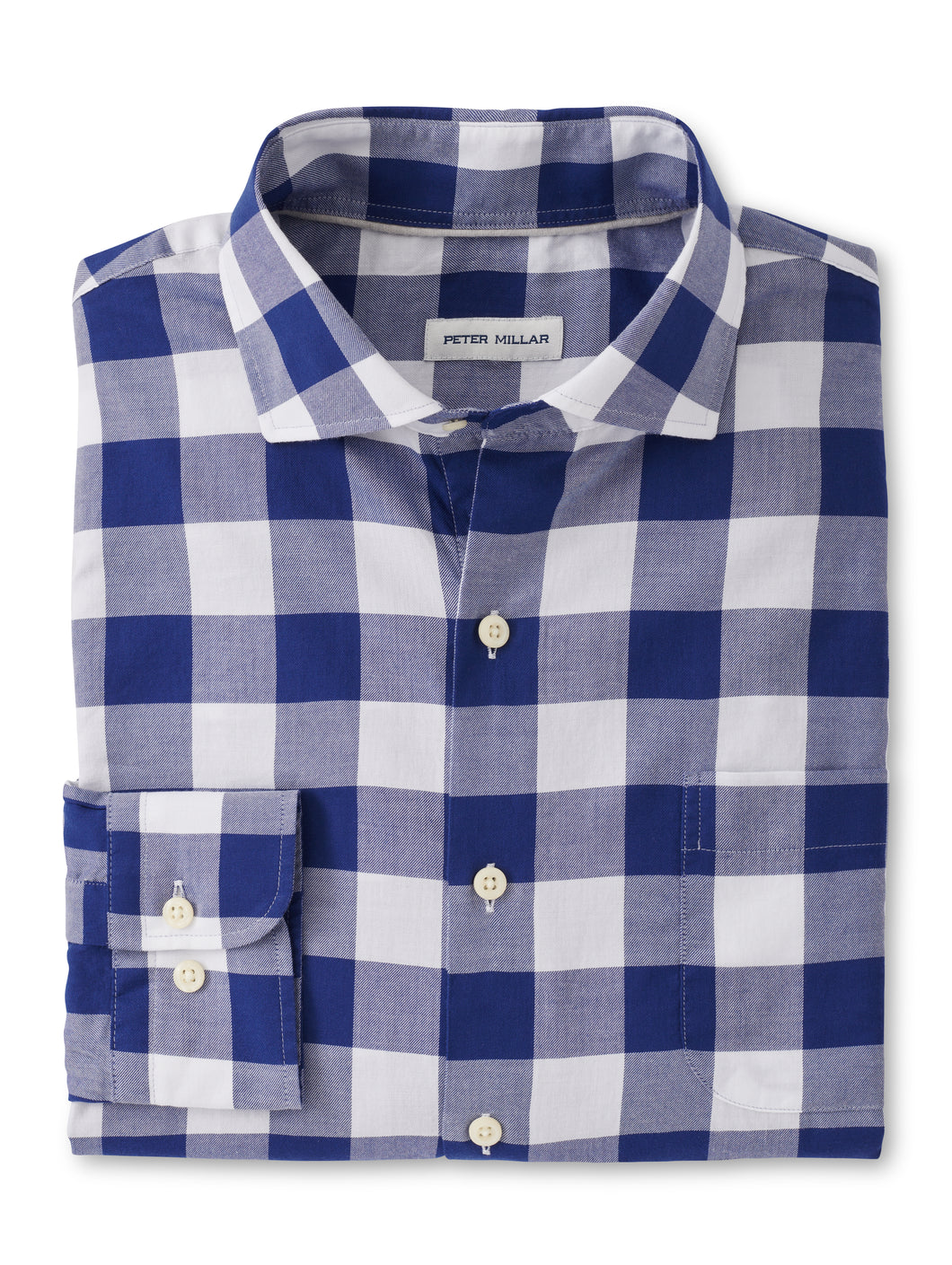 Peter Millar Oakbrook Summer Soft Cotton Sport Shirt in Atlantic Blue