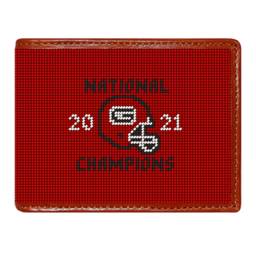 Smathers & Branson Georgia 2021 National Championship Needlepoint Bi-Fold Wallet