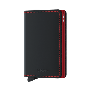 Secrid Slim Matte Wallet in Black-Red