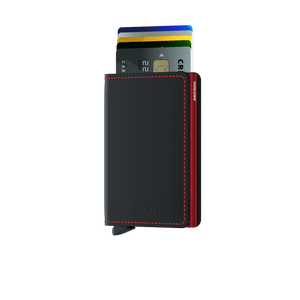 Secrid Slim Matte Wallet in Black-Red