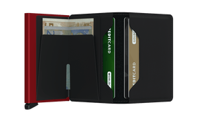 Secrid Slim Matte Wallet in Black-Red