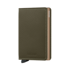 Load image into Gallery viewer, Secrid Slim Saffiano Wallet in Olive
