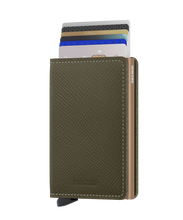Load image into Gallery viewer, Secrid Slim Saffiano Wallet in Olive
