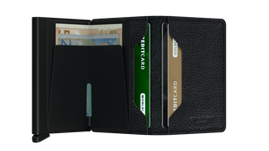 Secrid Slim Veg Tanned Wallet in Black-Black