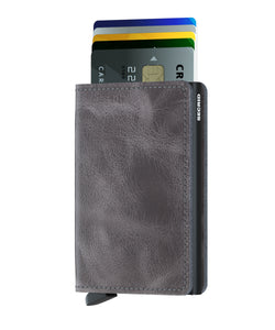 Secrid Slim Vintage Wallet in Grey-Black