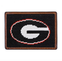 Load image into Gallery viewer, Smathers &amp; Branson Georgia Needlepoint Card Wallet in Black
