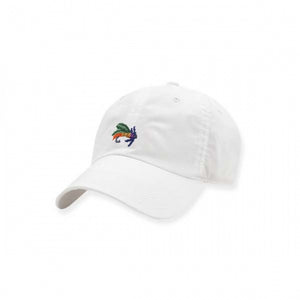 Smathers & Branson Fishing Fly Needlepoint Performance Hat in White