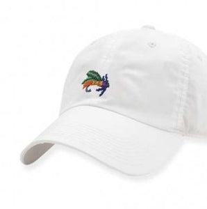 Smathers & Branson Fishing Fly Needlepoint Performance Hat in White