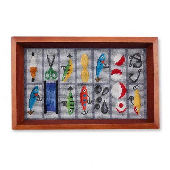 Smathers & Branson Tackle Box Needlepoint Valet Tray